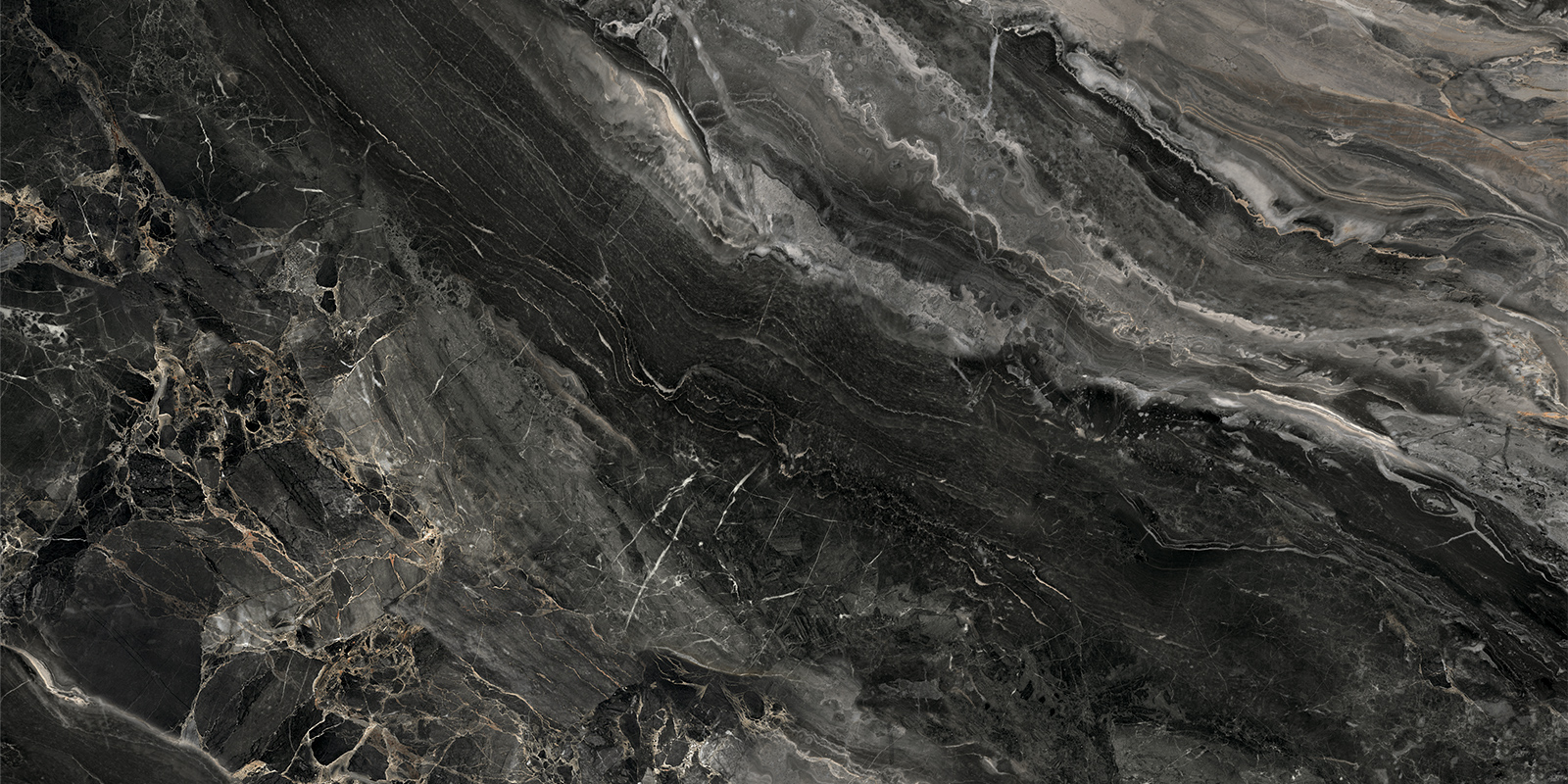 60120KRT99P Карпаты Мрамор черный /Karpaty Marble black Керамогранит полированный 600*1200