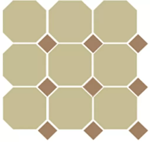 Керамогранит 4403 OCT04-1Ch Yellow OCTAGON 03/Caramel Dots 04 (лист 30х30 9 штук+вставки)