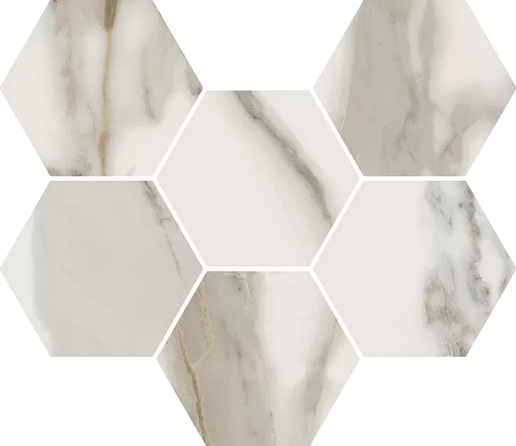 Керамогранит 620110000047 Charme Evo Calacatta Mosaico Hexagon 25x29