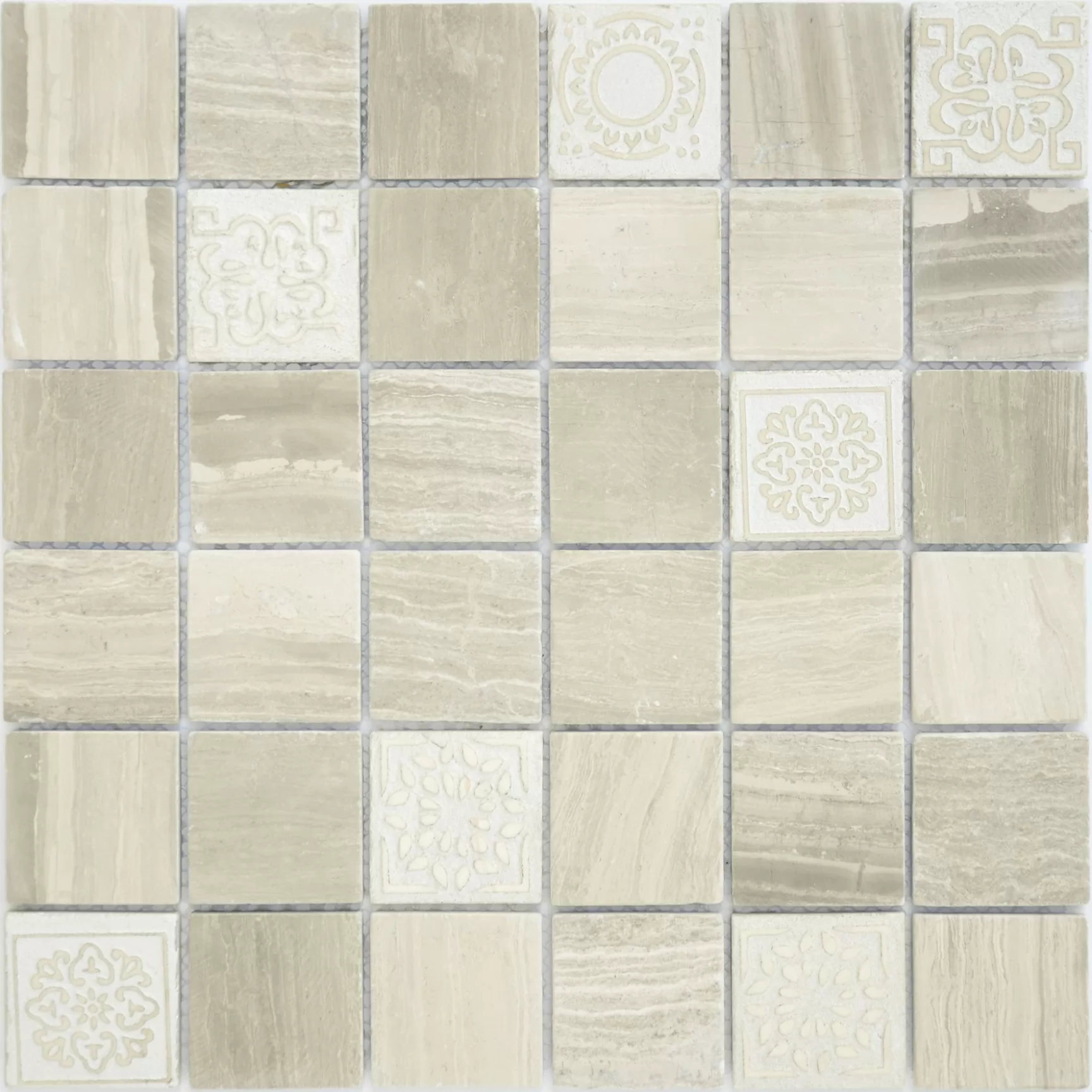 Мозаика Art Travertino silver MAT 48x48x8 300x300x8