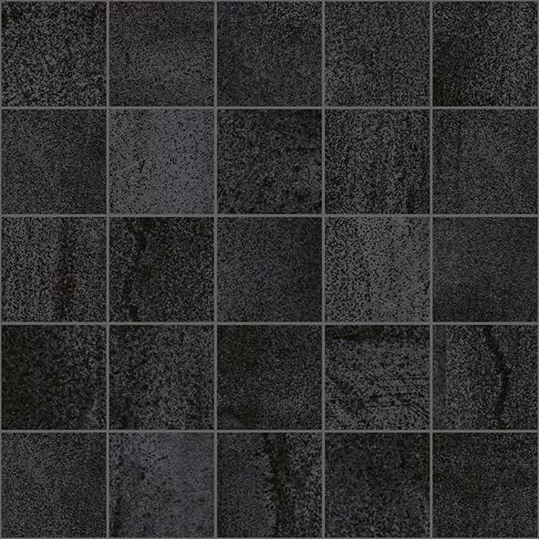 Мозаика MM34034 Декор Metallica мозаичный чёрный 25х25