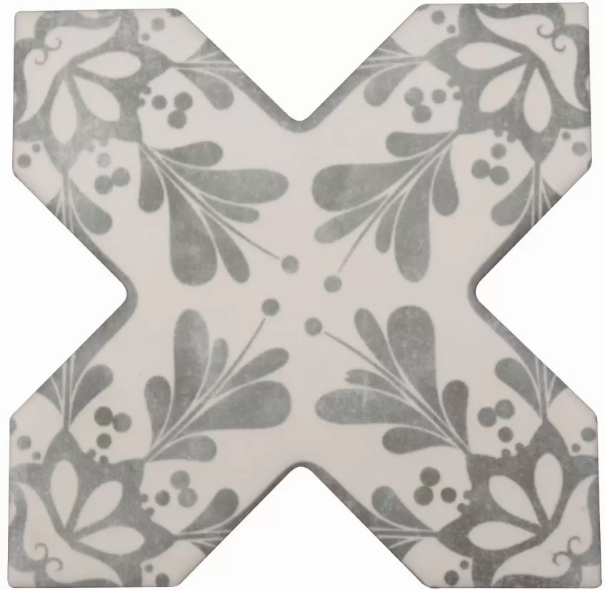 Керамогранит Becolors Cross Dec. Stencil Grey 13.25х13.25