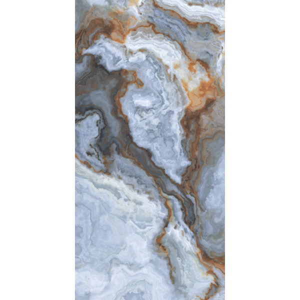 Керамогранит Harlow Blue Golden Glossy Carving 60х120 GS