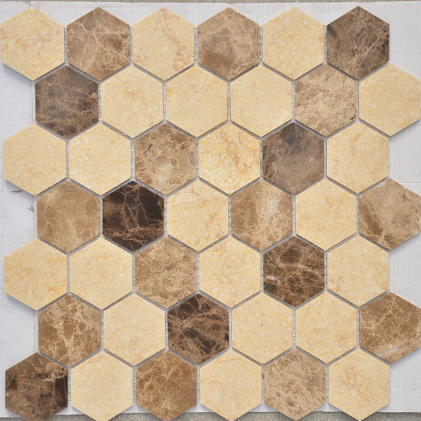 Мозаика Pietra Mix 1 MAT hex 18x30x6 295x305x6