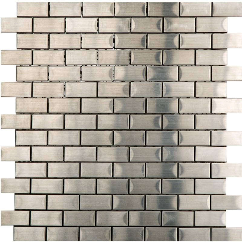 Мозаика Mosaico Brick Acero 2x4 Malla