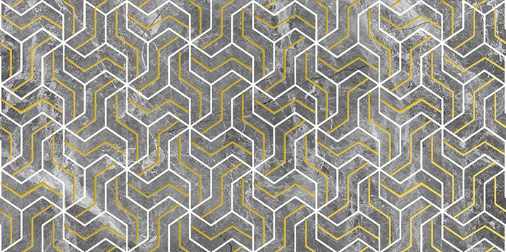 Плитка Декор Crystal Fractal серый 30х60