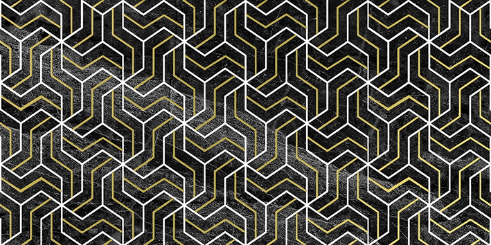 Плитка Декор Crystal Fractal чёрный 30х60